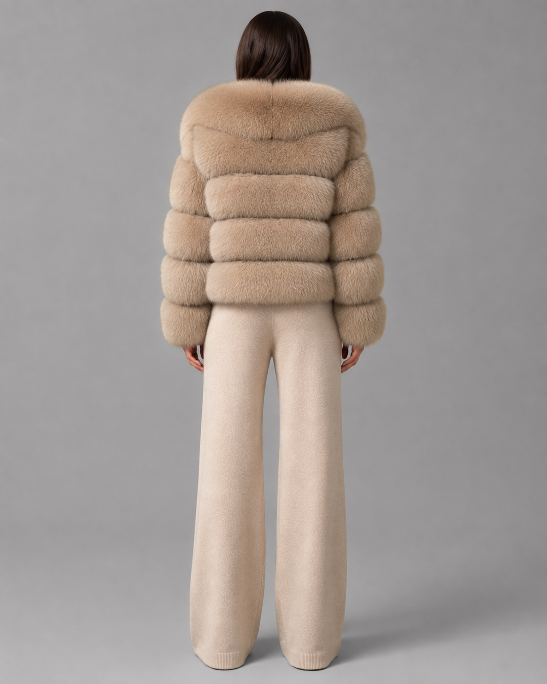 Montana | Cropped Fox Fur Coat – Caramel