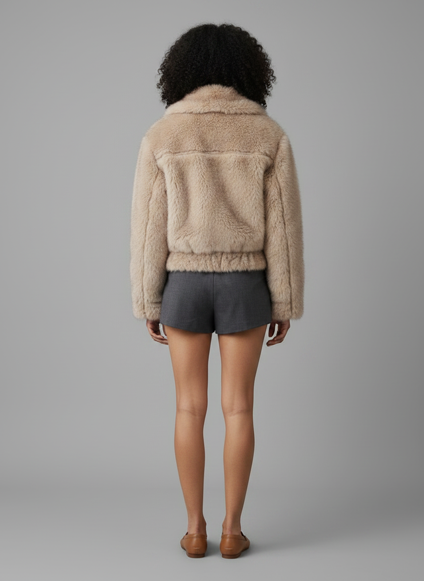 Ava | Soft Faux Fur Cropped Jacket