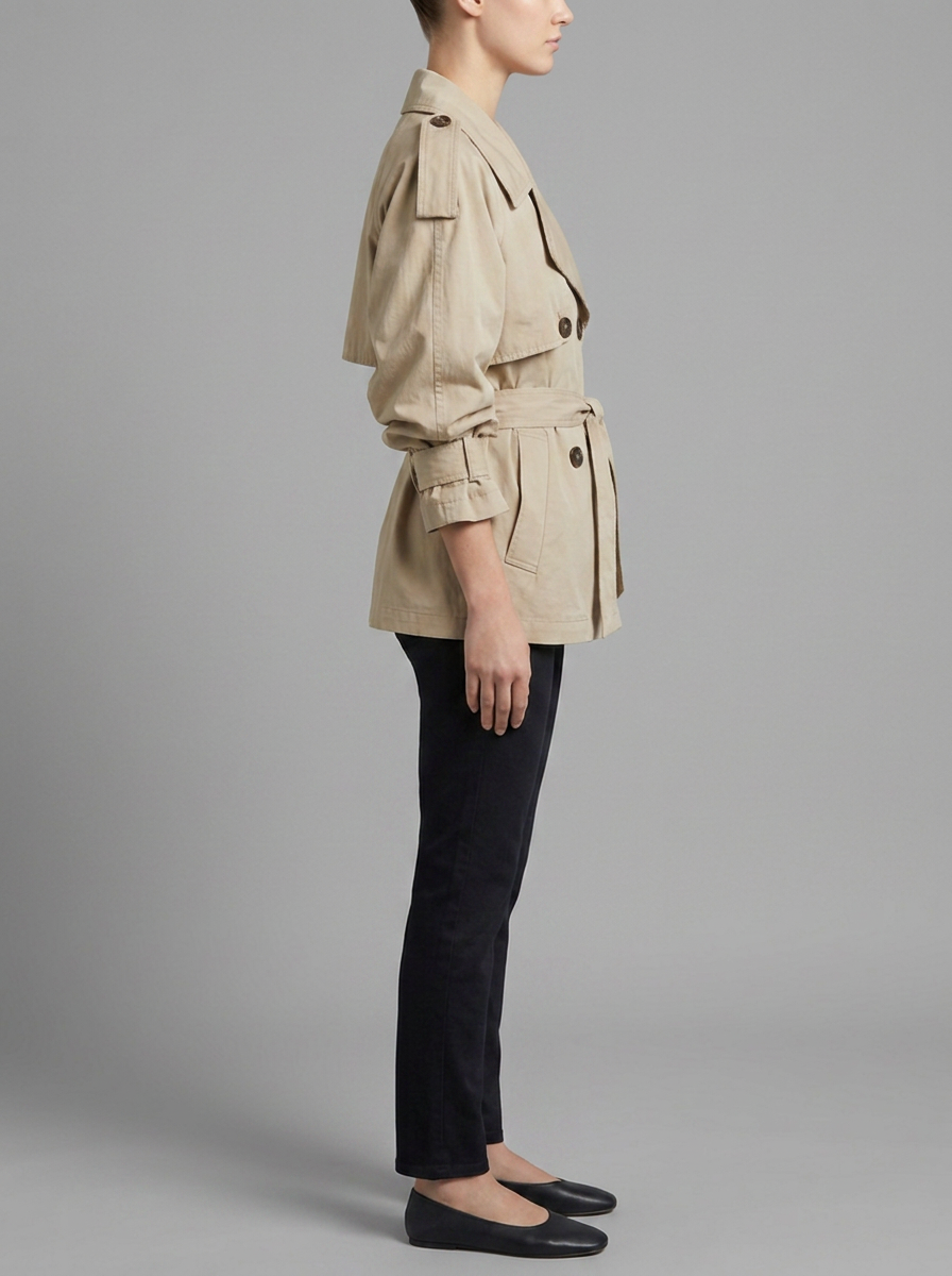 Alouette | Short Belted Trench Coat