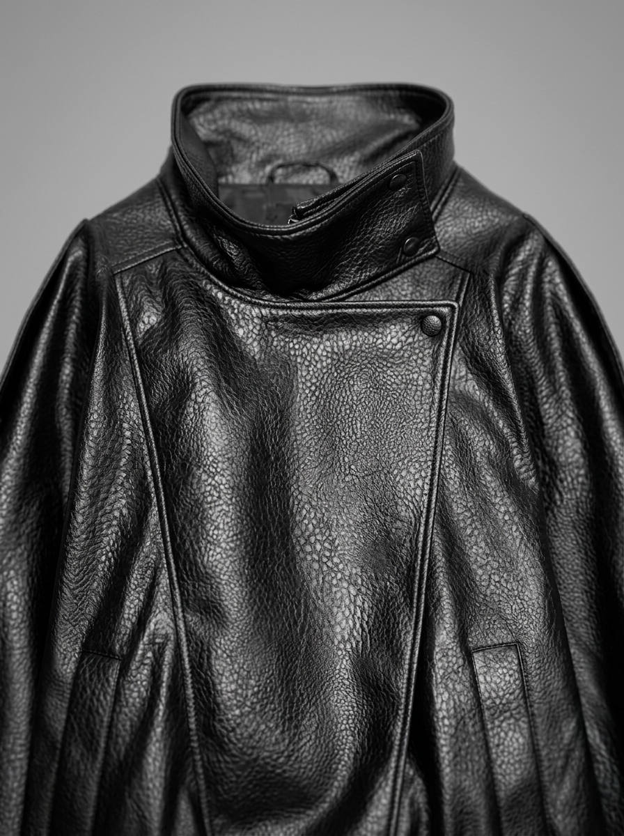 Noir | Faux Leather Biker Jacket