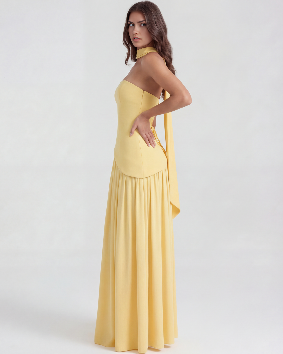 Serena Butter Yellow Maxi Dress