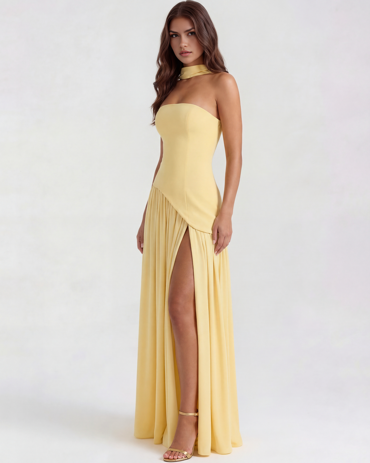 Serena Butter Yellow Maxi Dress