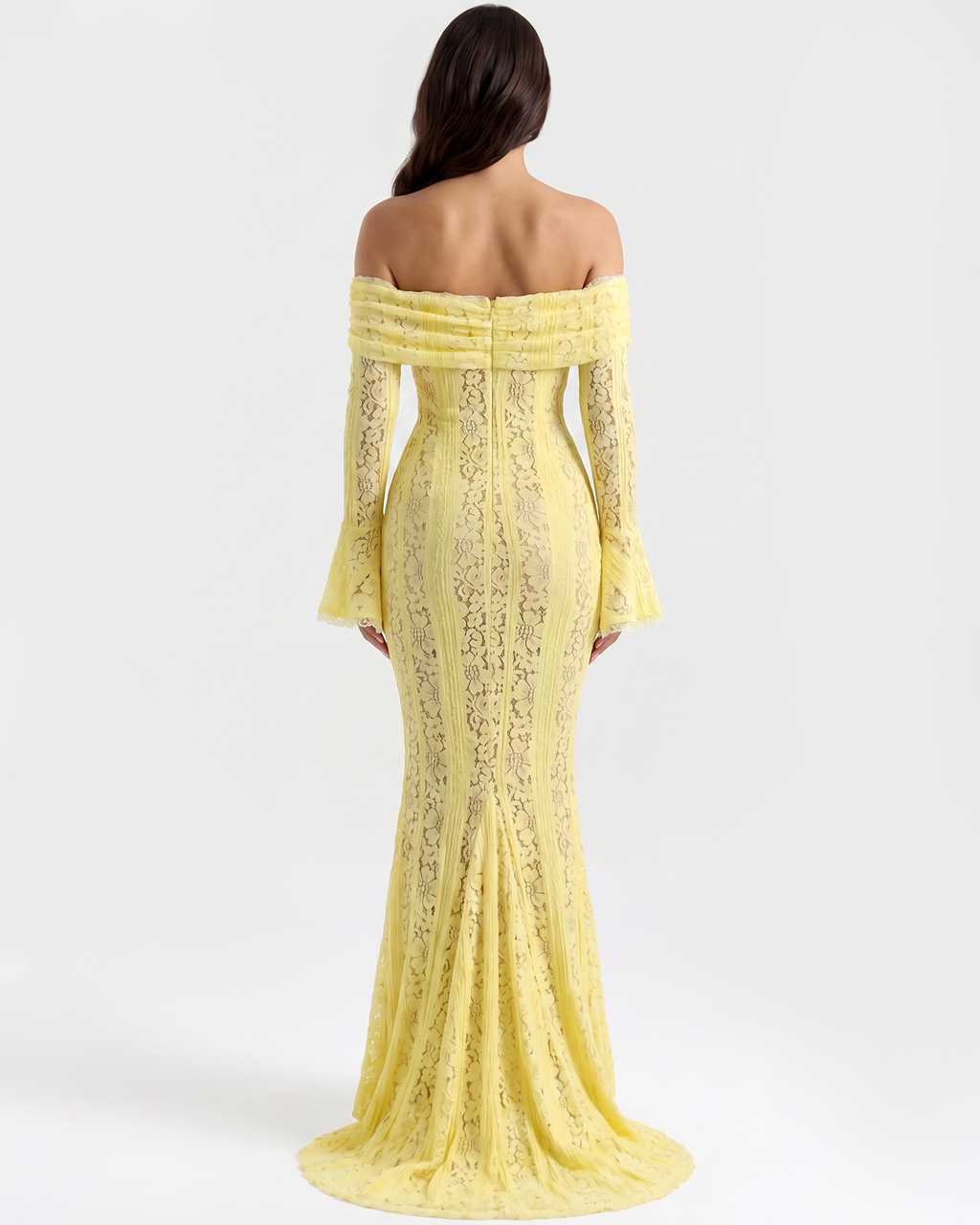Alessandra Off-Shoulder Lace Maxi Dress