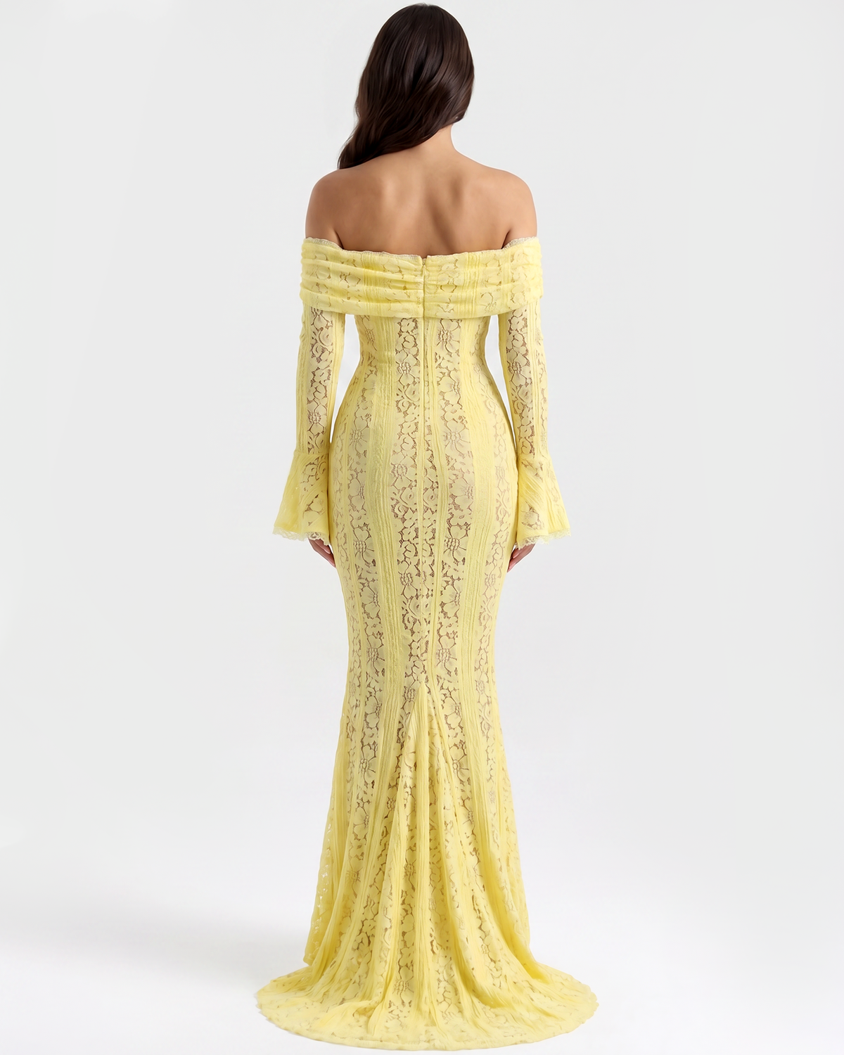 Alessandra Off-Shoulder Lace Maxi Dress