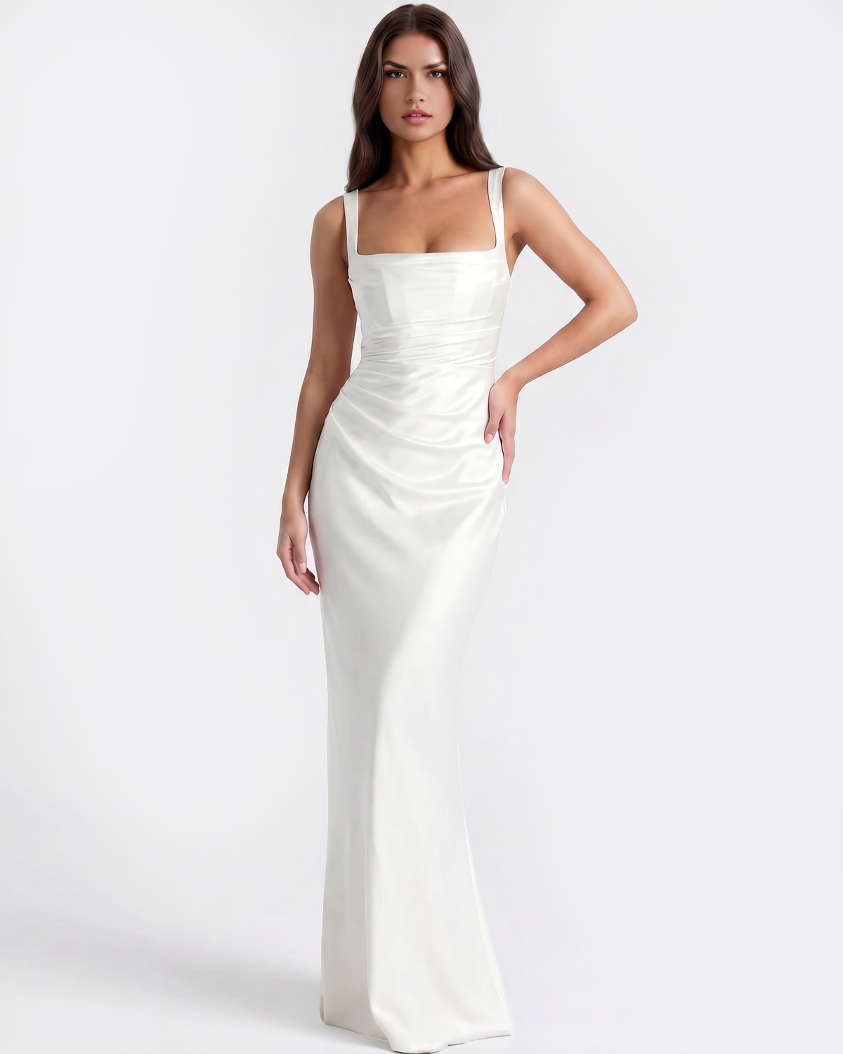 Adrienne White Maxi Dress