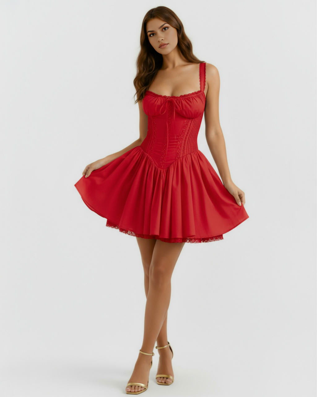 Luna Red Mini Dress