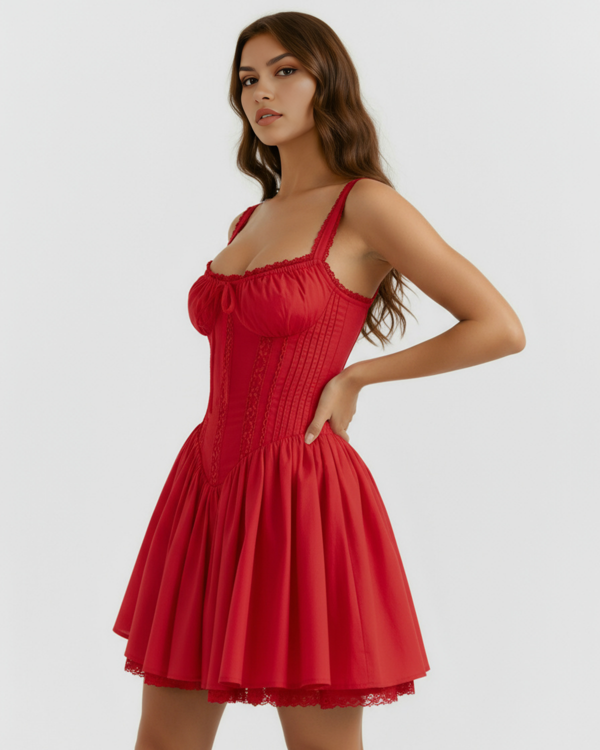 Luna Red Mini Dress