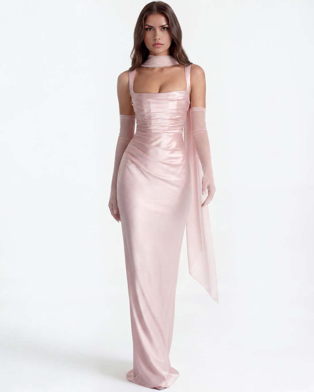 Adrienne Pink Maxi Dress