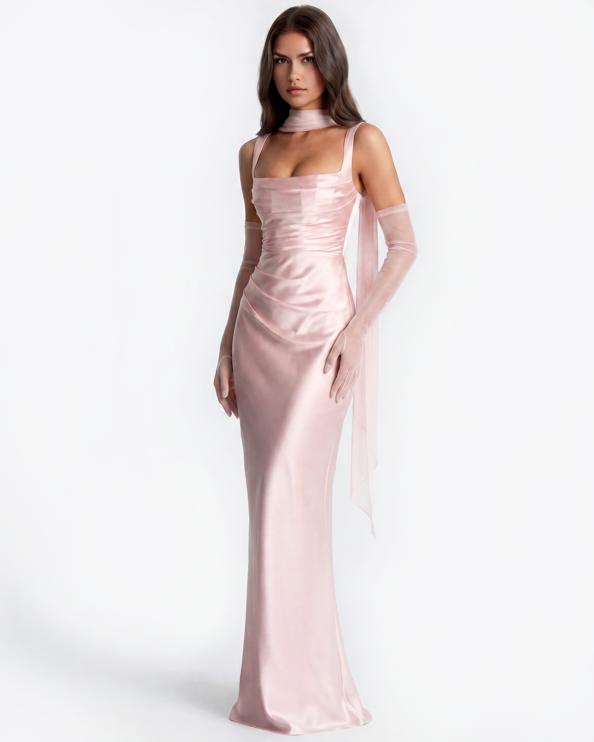 Adrienne Pink Maxi Dress
