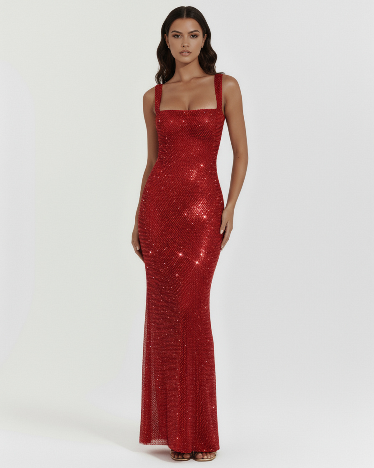 Isabella Burgundy Maxi Dress