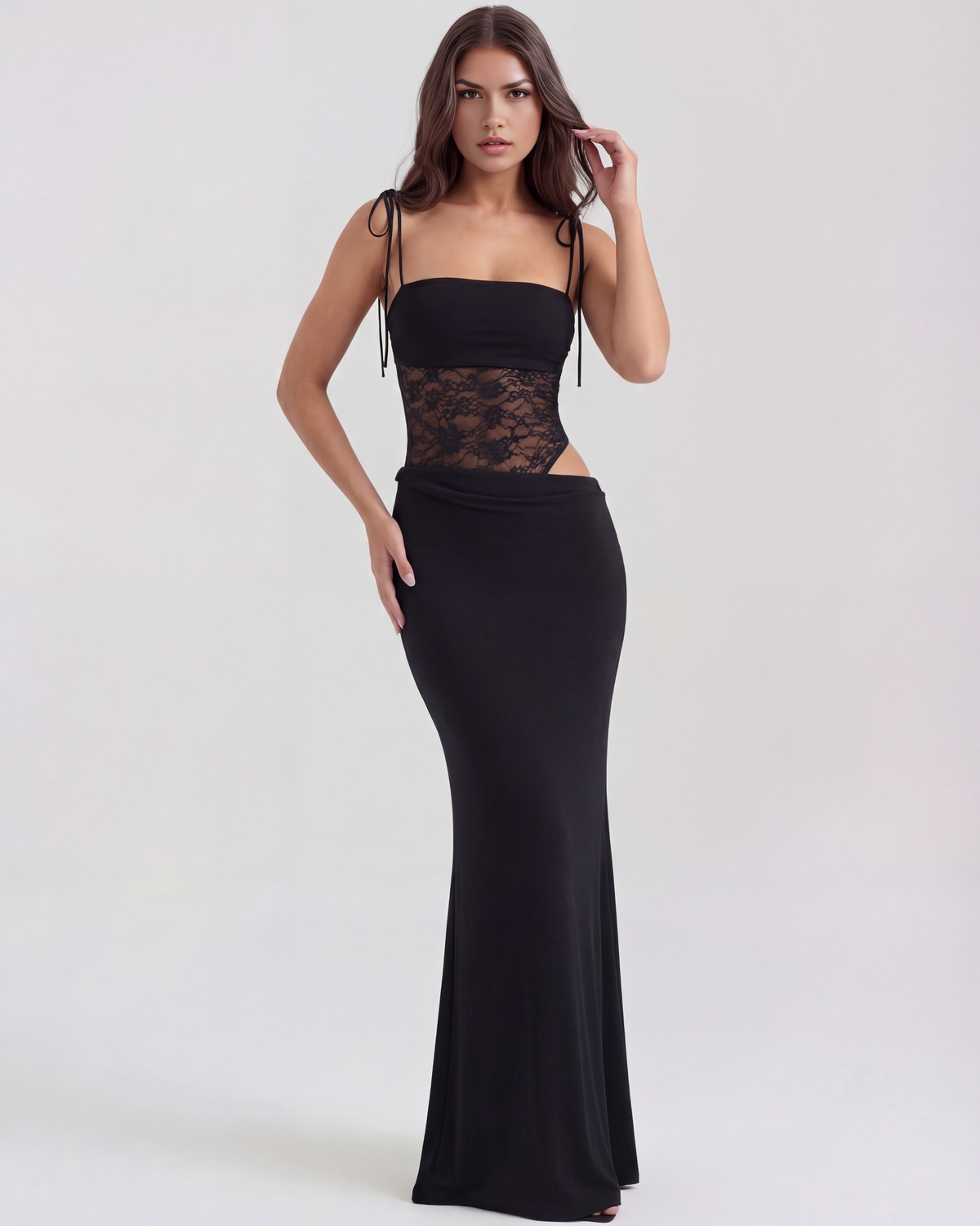 Valeria Black Maxi Dress