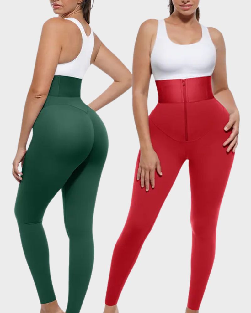 AirSlim ElasticFuse High-Waist Shaping Leggings – Tummy Control, Comfy Support, Black
