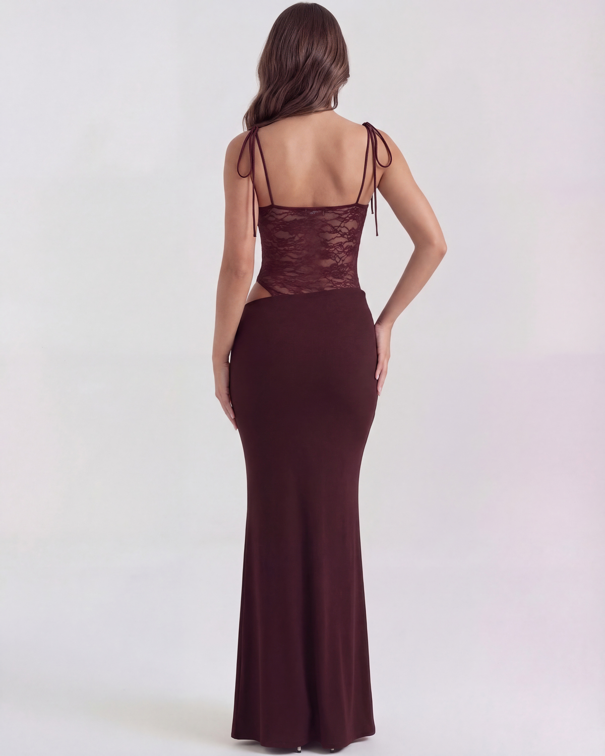Valeria Burgundy Maxi Dress
