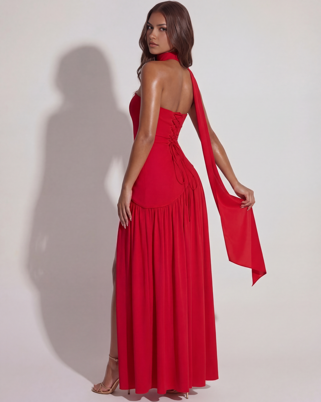 Serena Red Maxi Dress