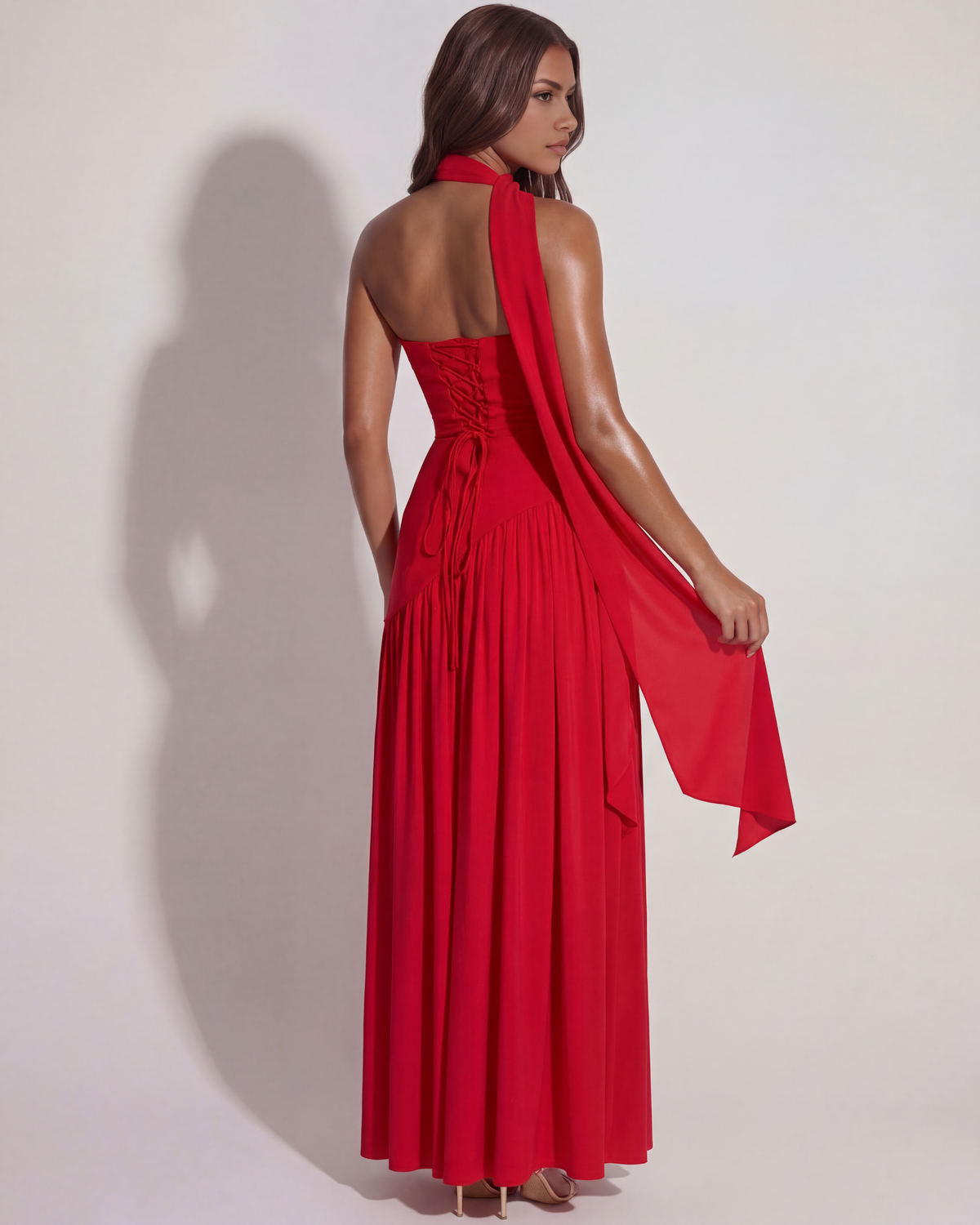 Serena Red Maxi Dress