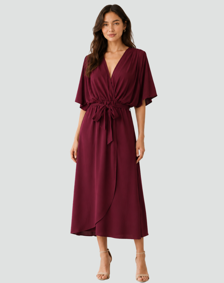 Juliette Wrap Midi Dress