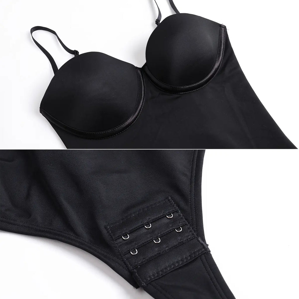 Seamless Lace-Up Bodysuit for Effortless Curves