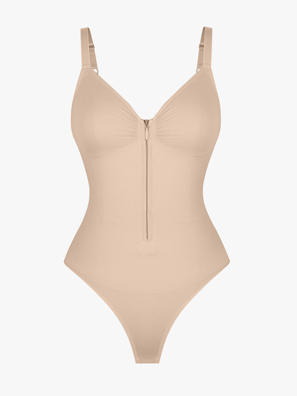 Tummy Control Seamless Zipper Shaping Bodysuit