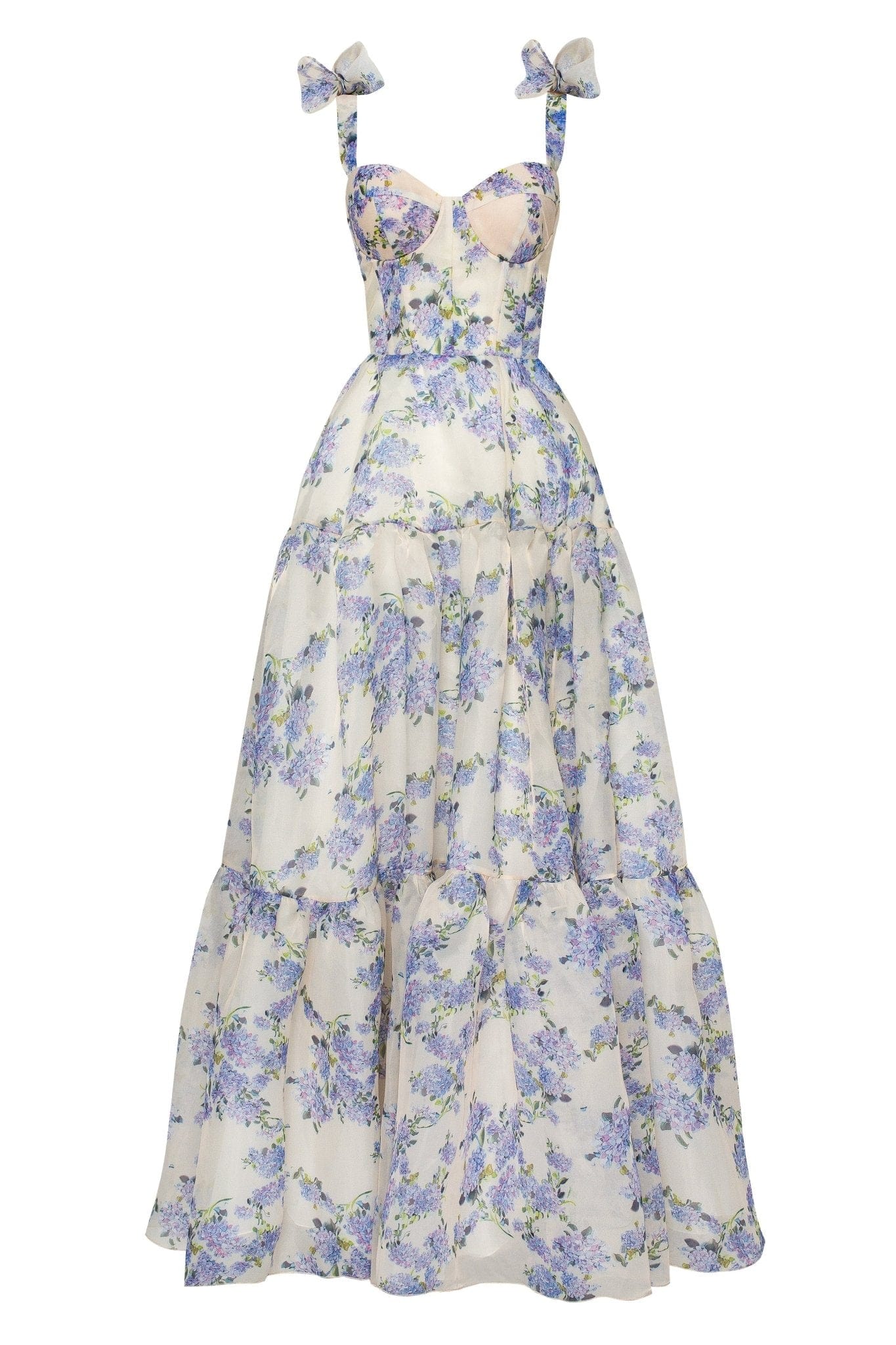 Evelina Floral Organza Maxi Dress