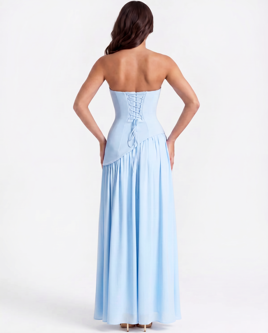 Serena Baby Blue Maxi Dress