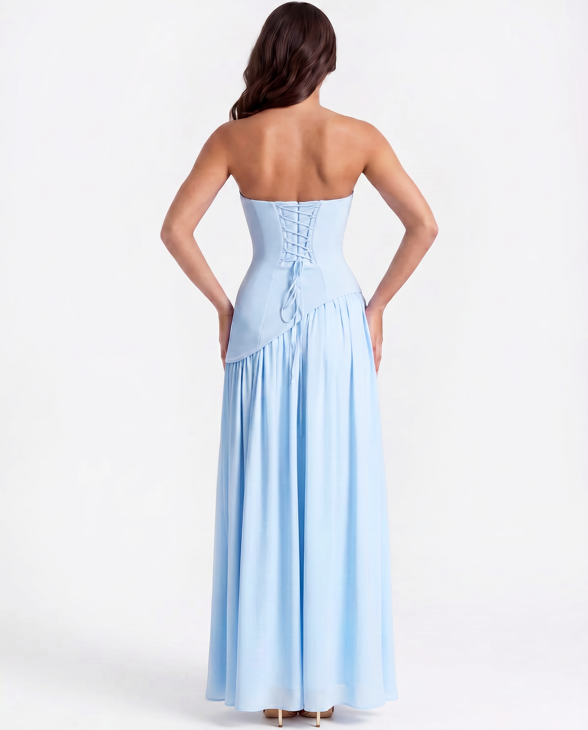 Serena Baby Blue Maxi Dress