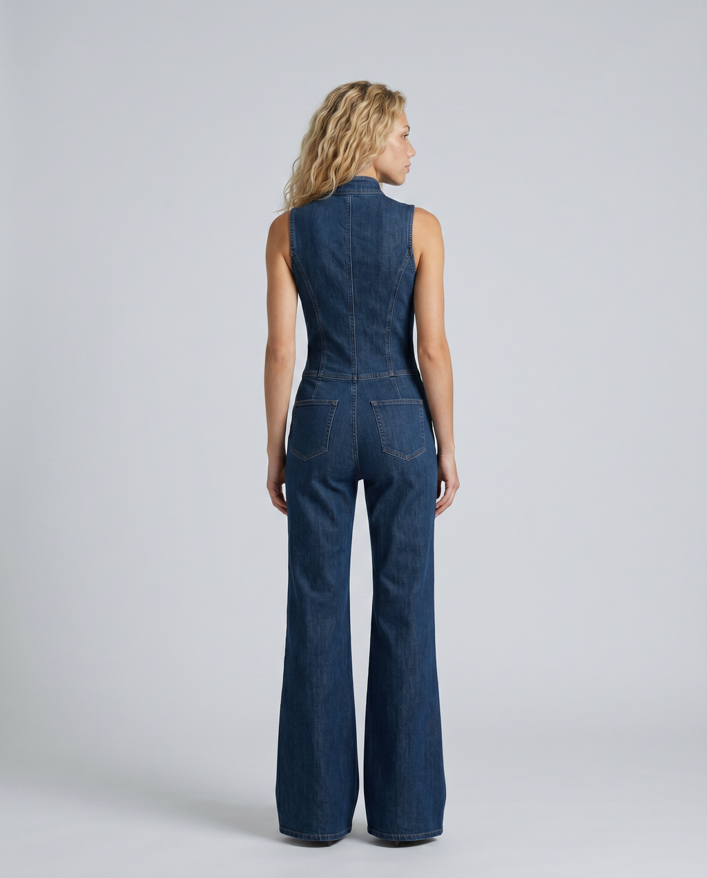 Dorthy Denim Flared Jumpsuit