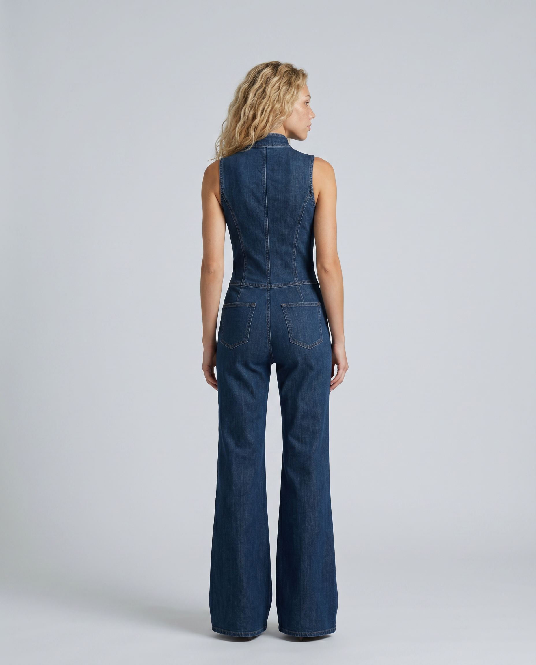 Dorthy Denim Flared Jumpsuit