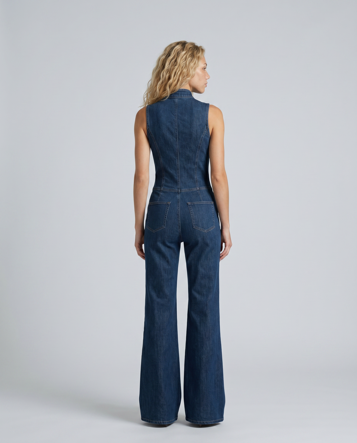 Dorthy Denim Flared Jumpsuit