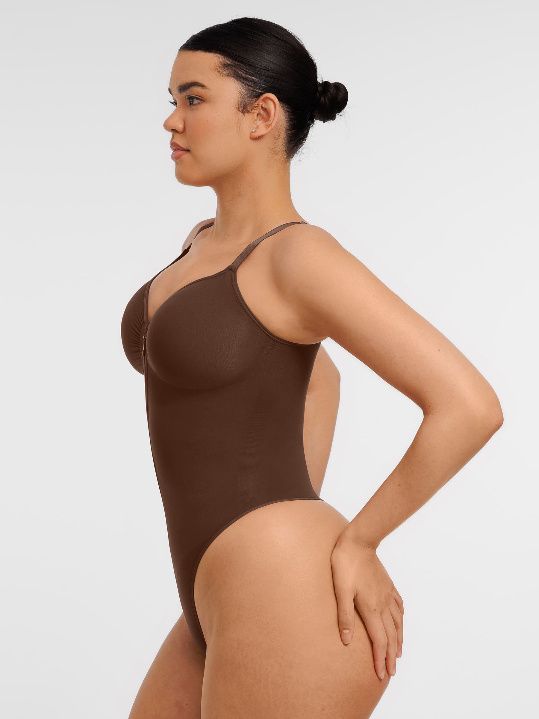 Tummy Control Seamless Zipper Shaping Bodysuit