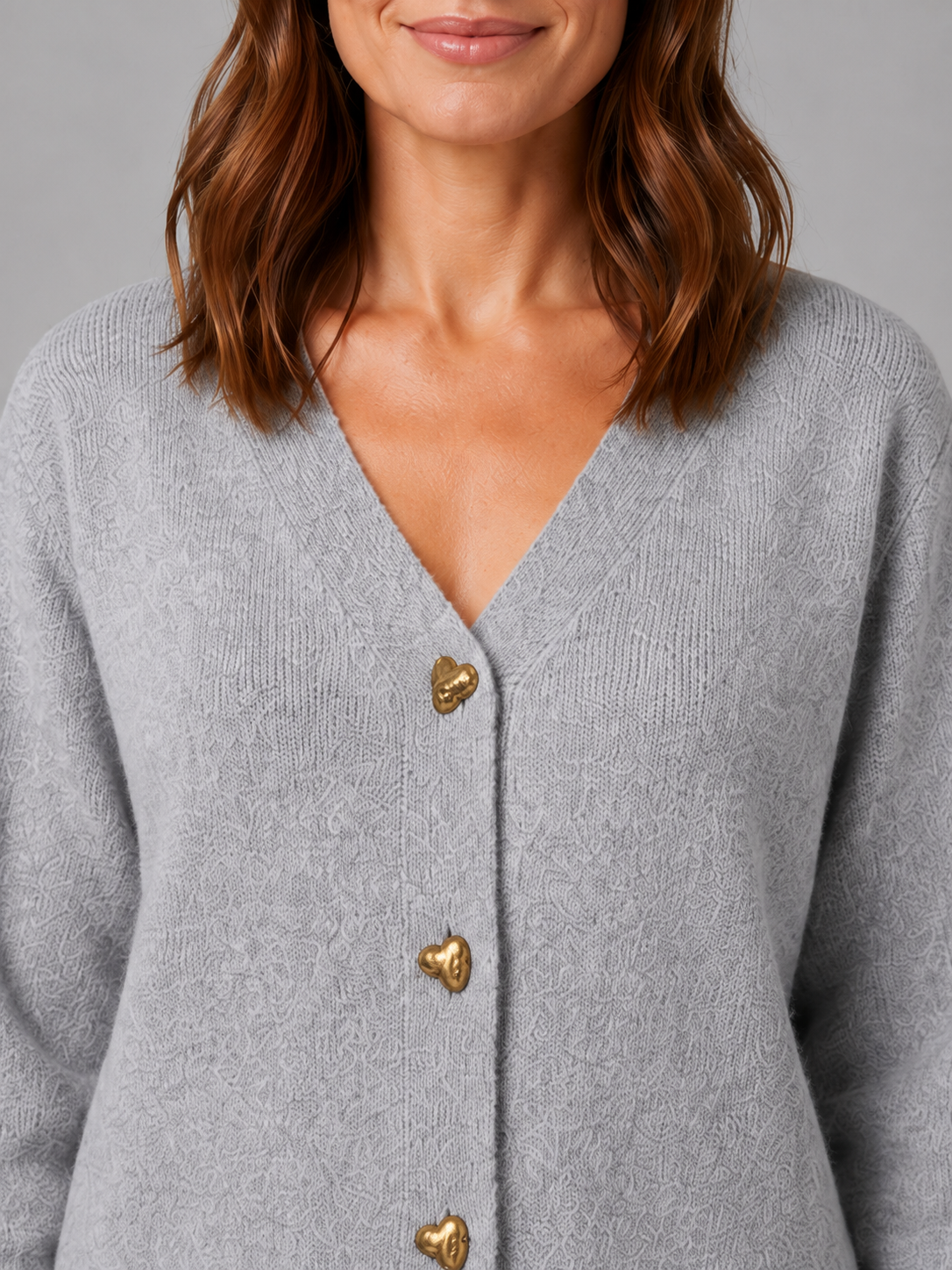Amora Heart Button Cardigan