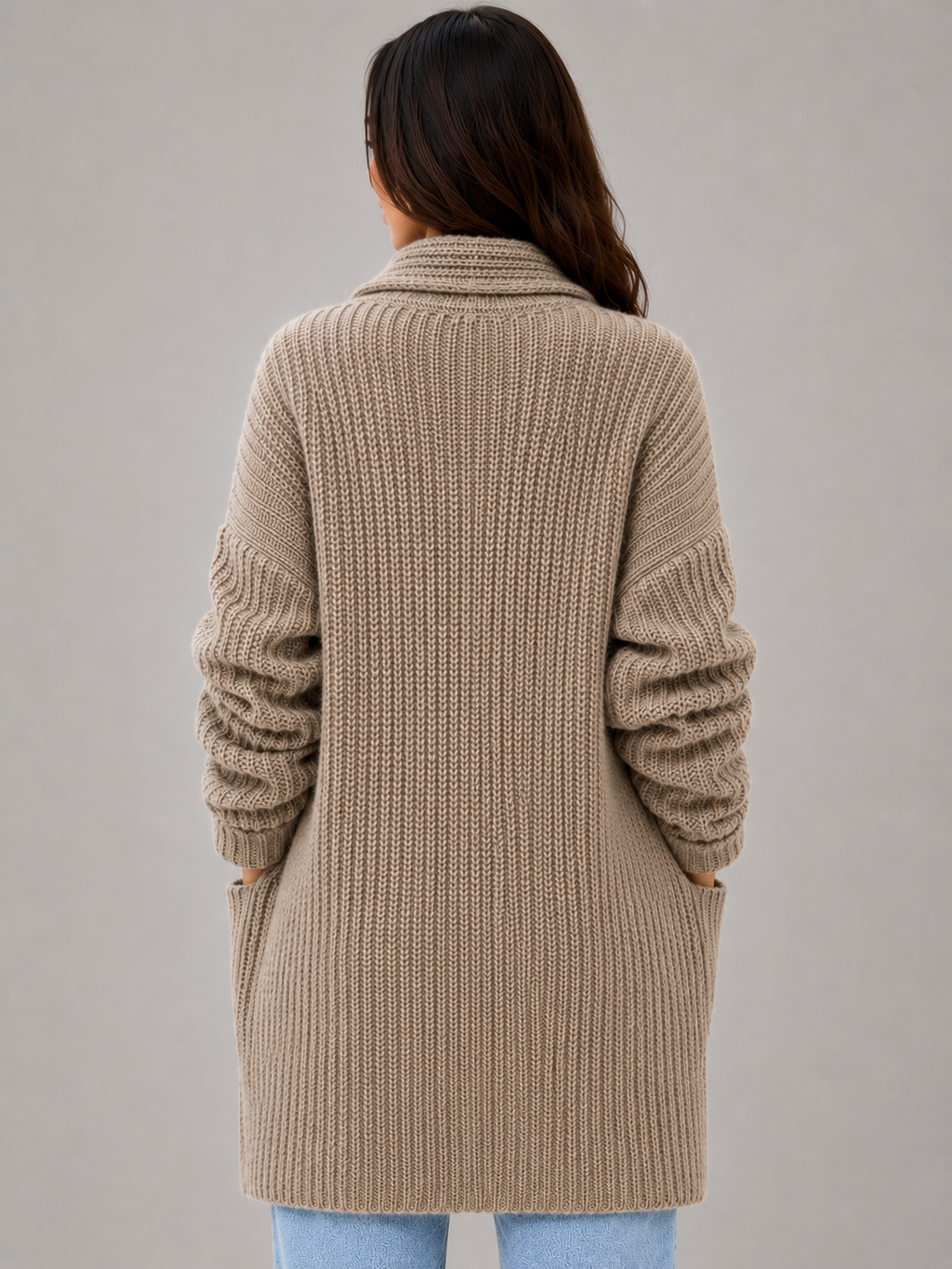 Women's Open Front Cardigan with Pockets