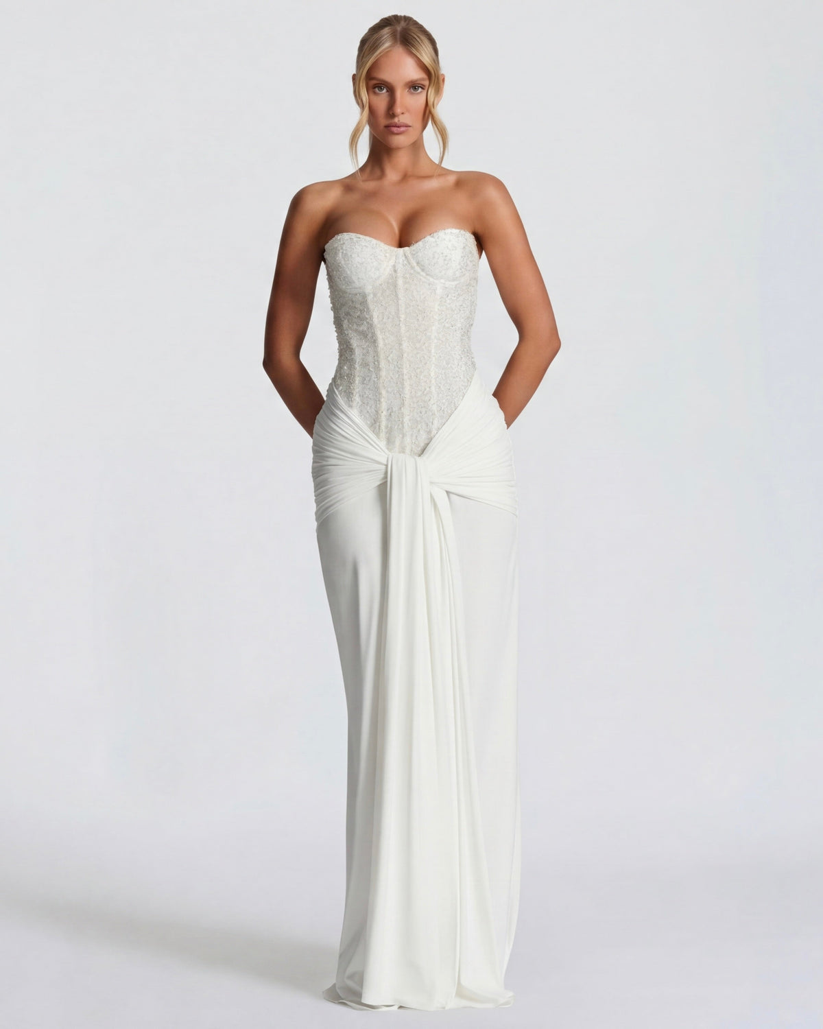 Carina Sequin Corset Maxi Dress