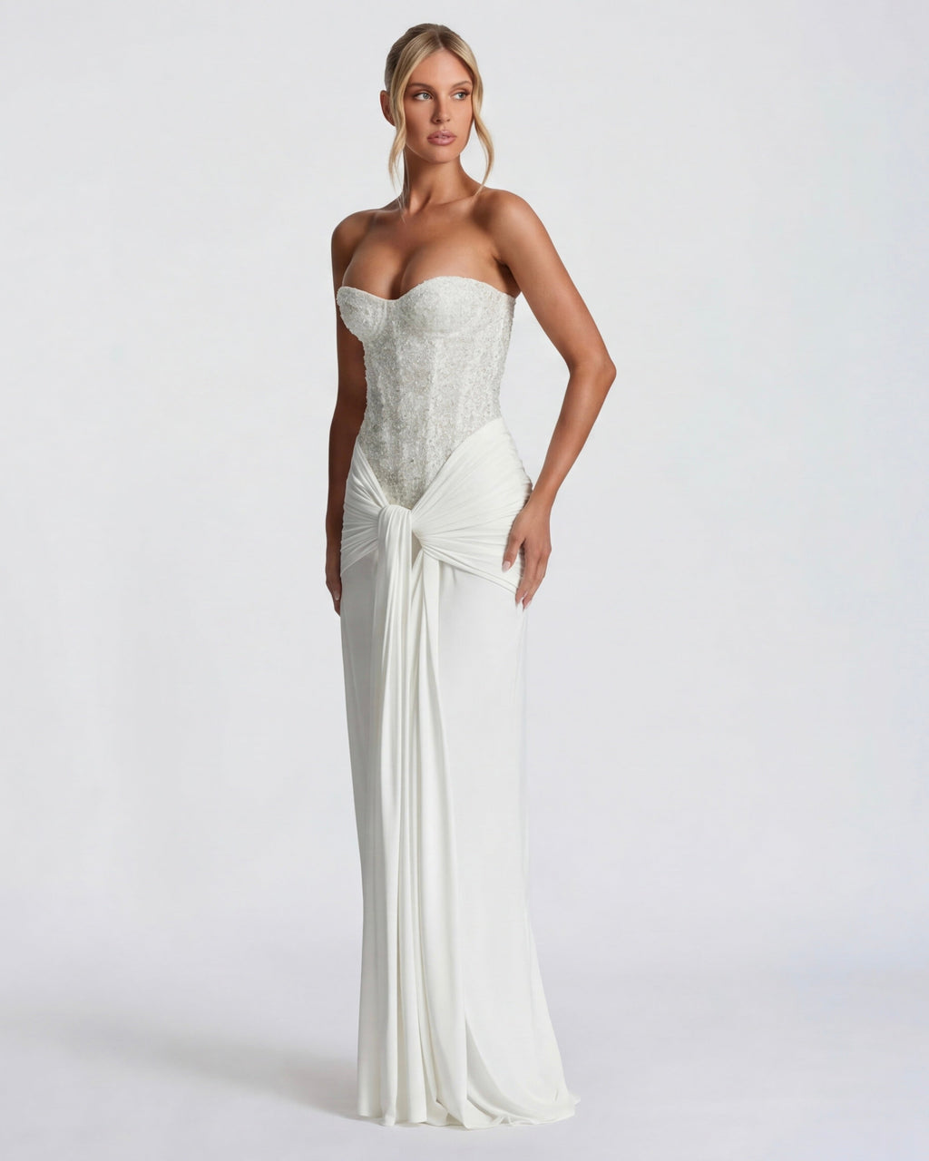 Carina Sequin Corset Maxi Dress