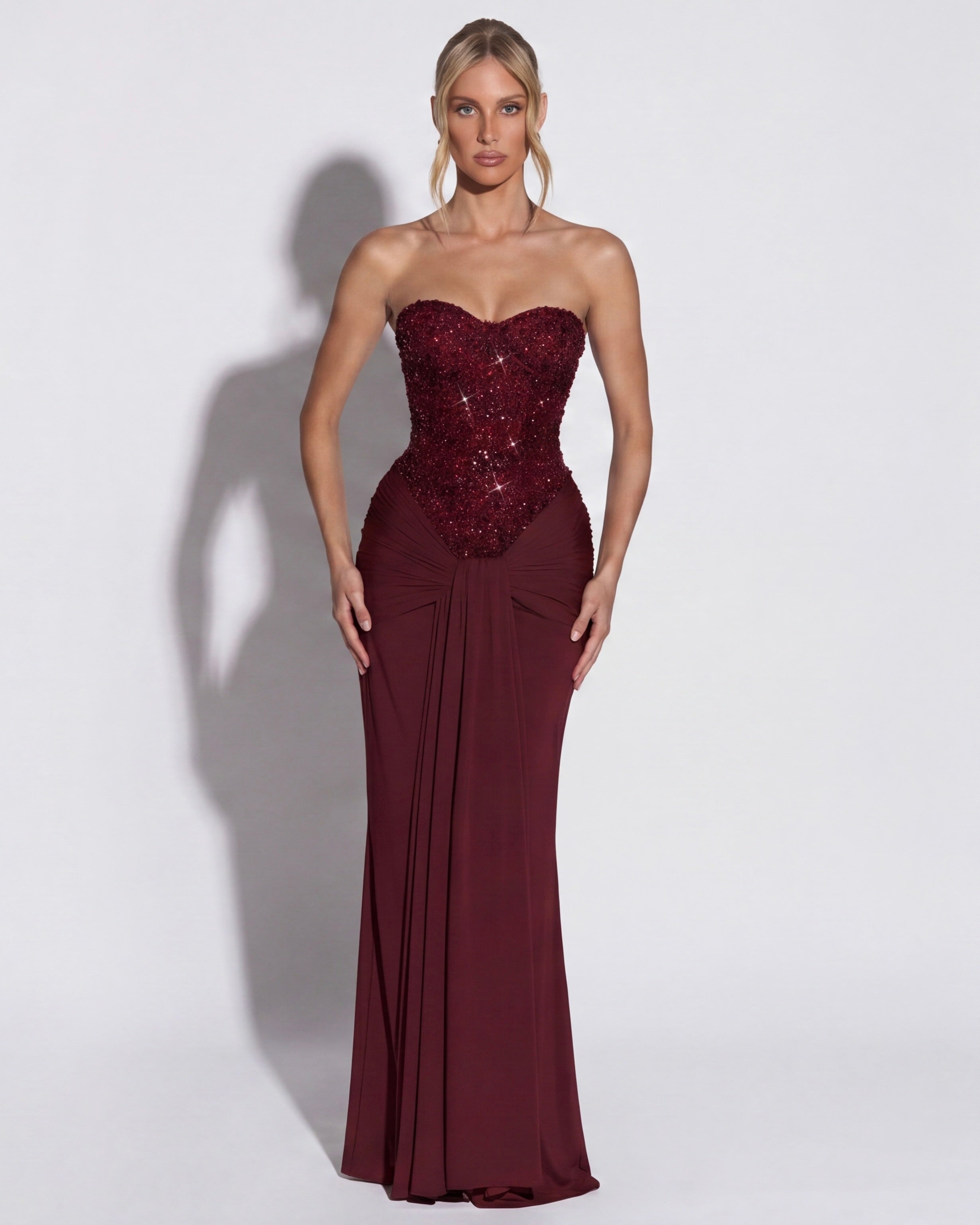 Carina Sequin Corset Maxi Dress