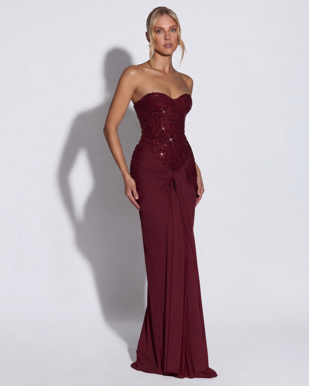 Carina Sequin Corset Maxi Dress