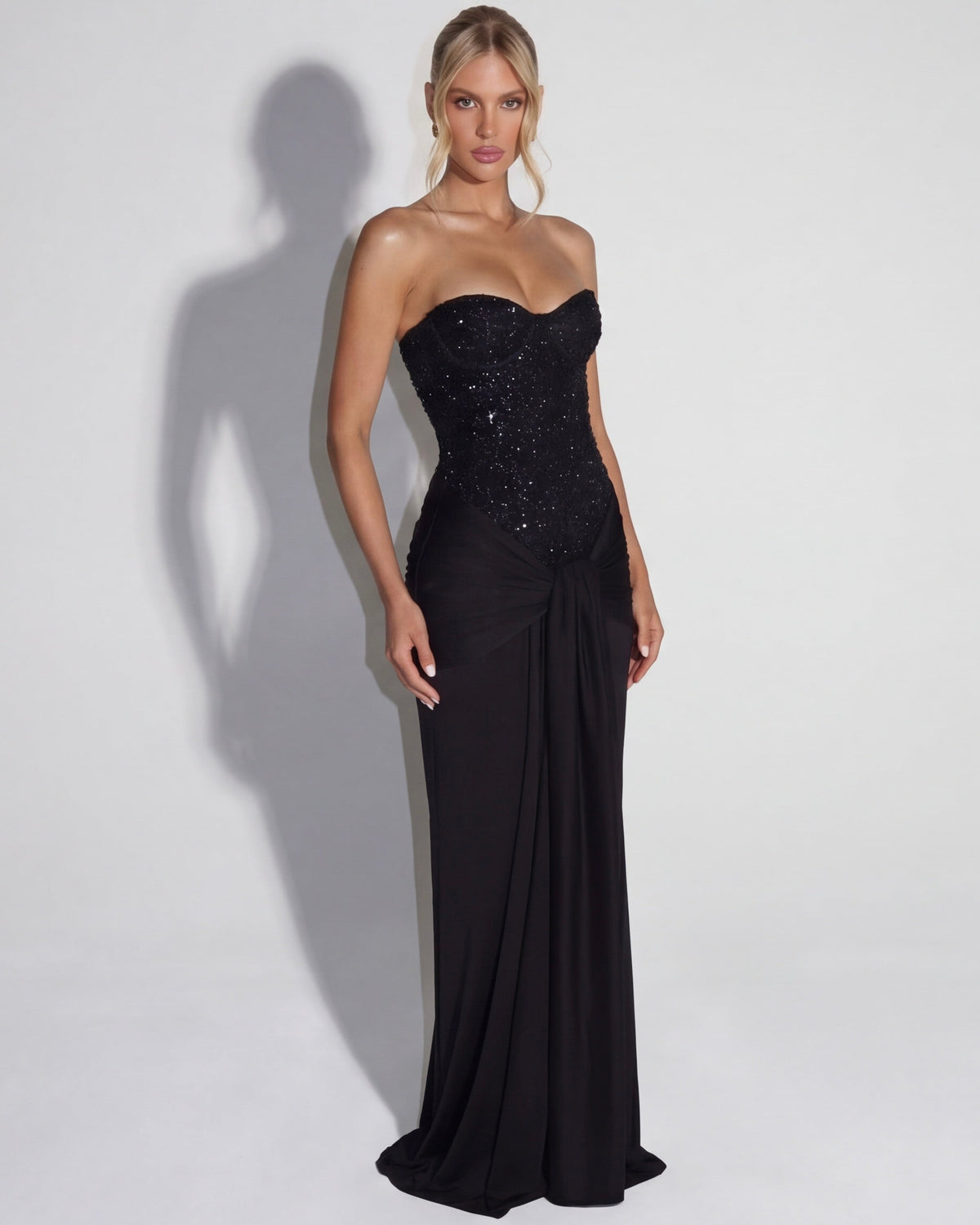 Carina Sequin Corset Maxi Dress