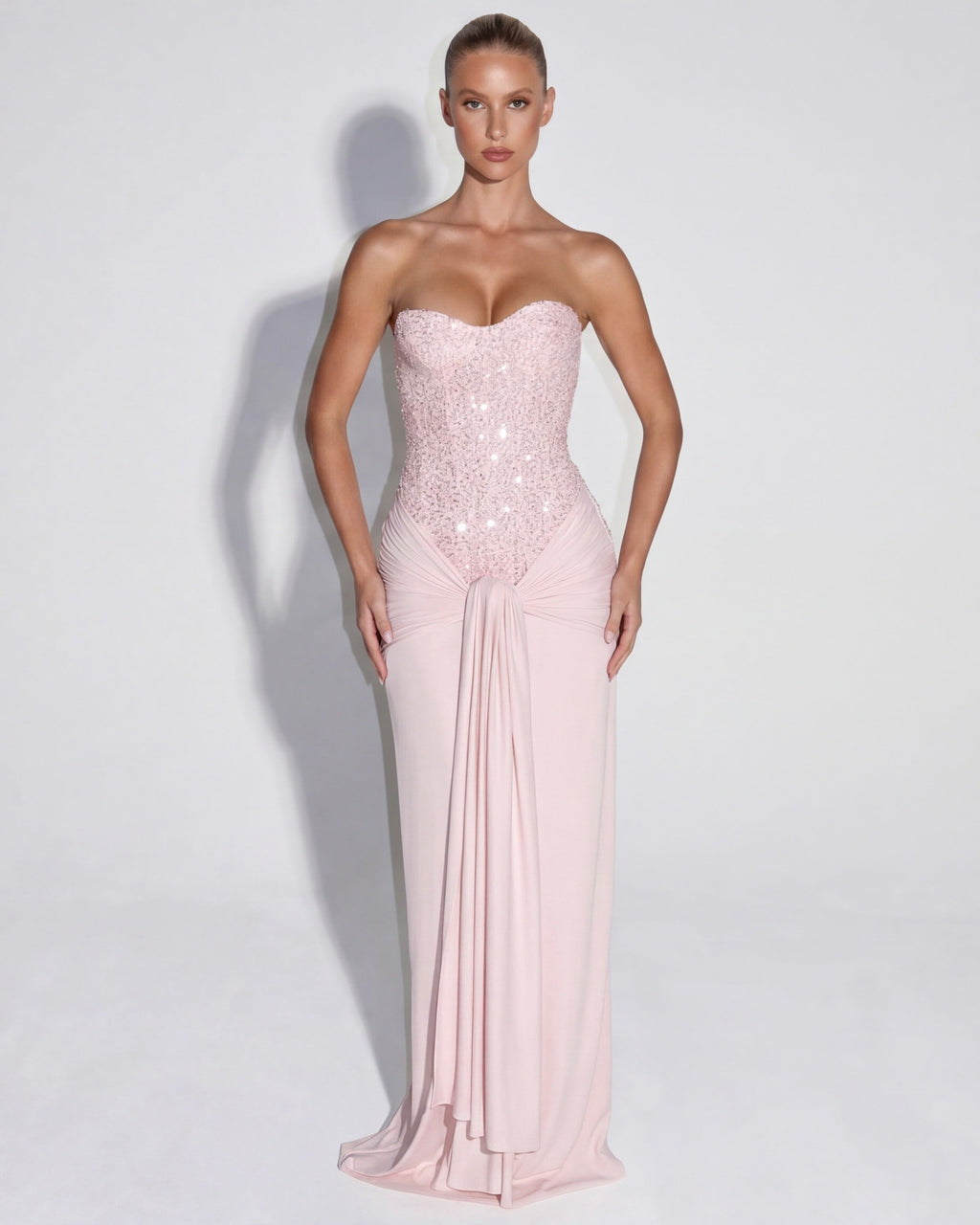 Carina Sequin Corset Maxi Dress