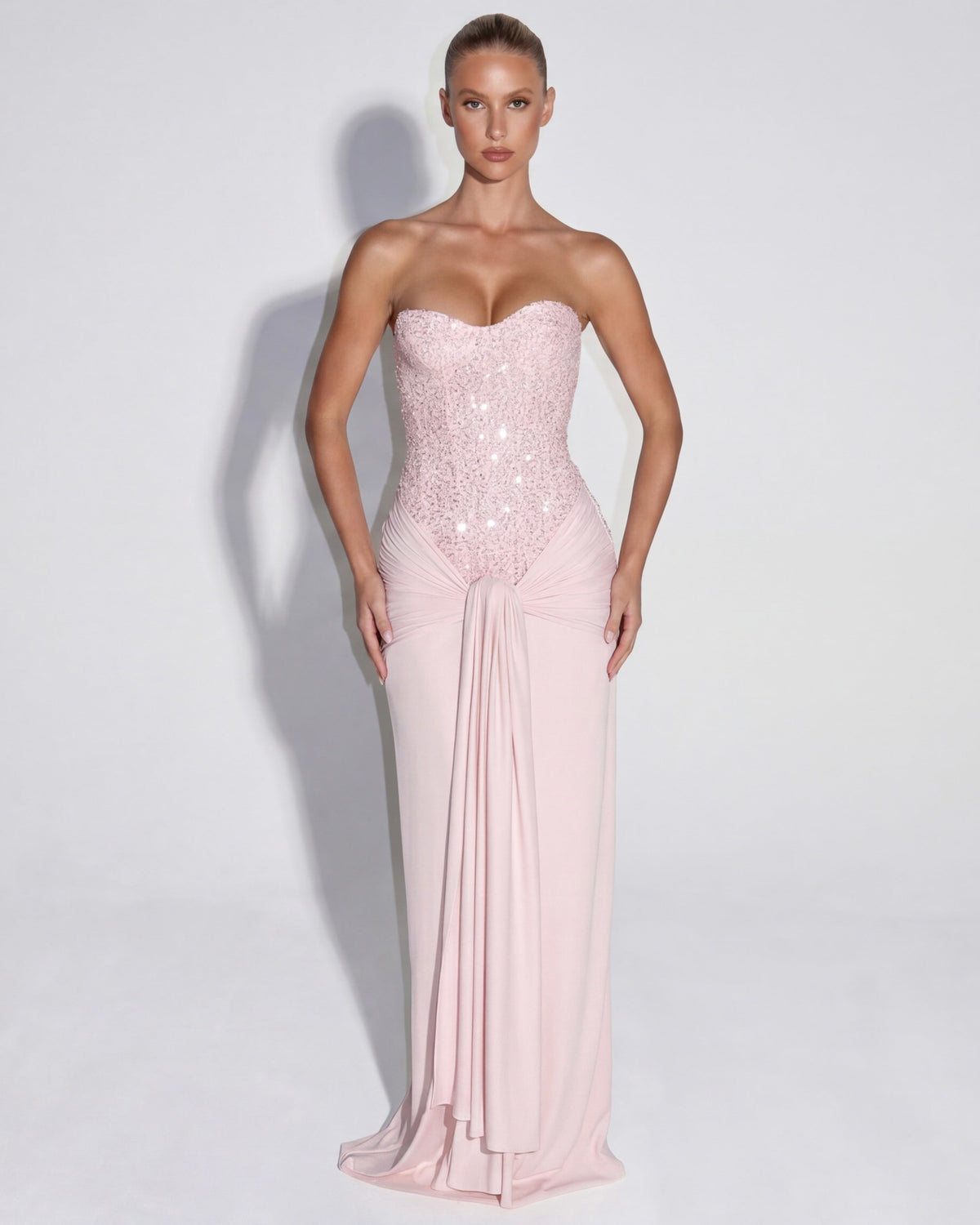 Carina Sequin Corset Maxi Dress