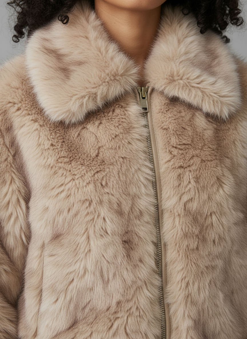 Ava | Soft Faux Fur Cropped Jacket