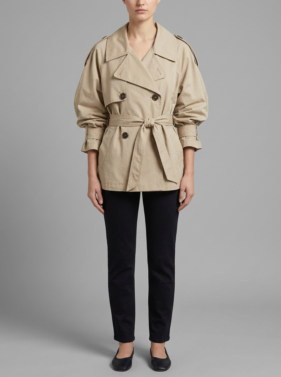 Alouette | Short Belted Trench Coat