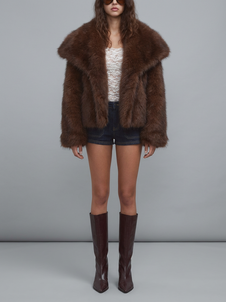 Ella | Short Faux Fur Jacket