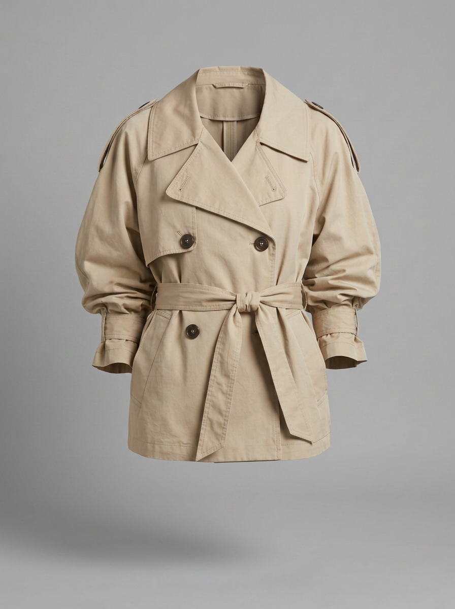 Alouette | Short Belted Trench Coat