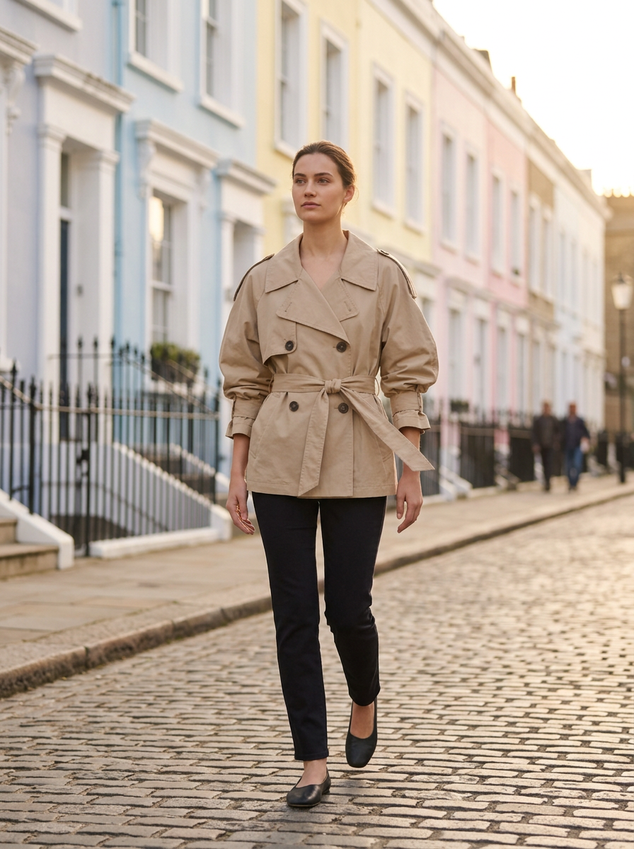 Alouette | Short Belted Trench Coat