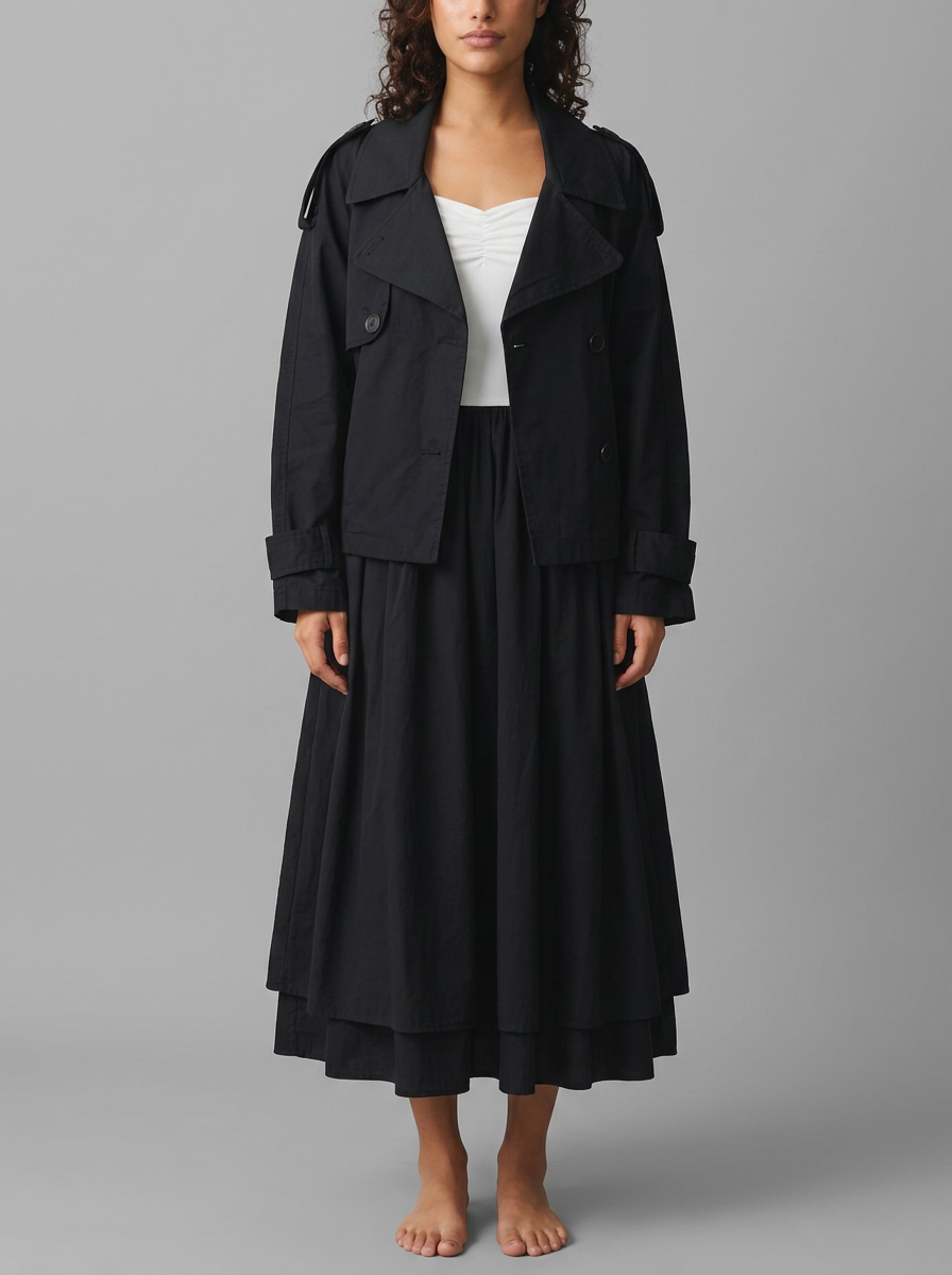Alouette | Short Belted Trench Coat
