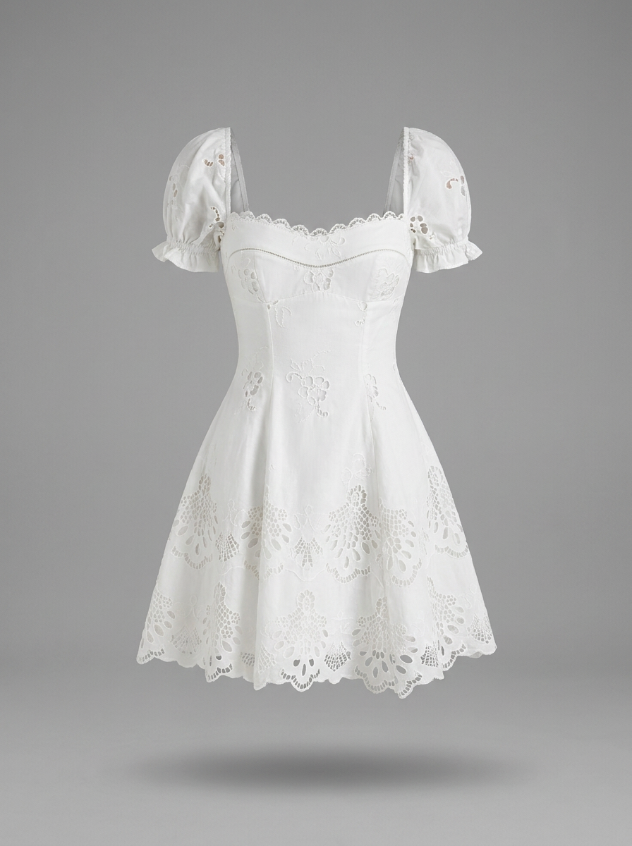 Lavina | Broderie Mini Dress