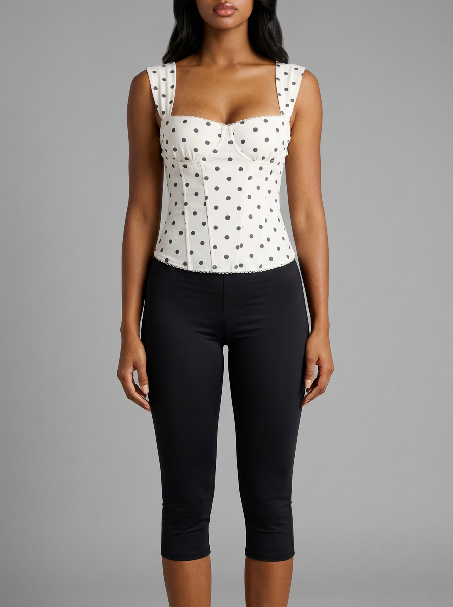 Vivienne Polka Dot Corset Top
