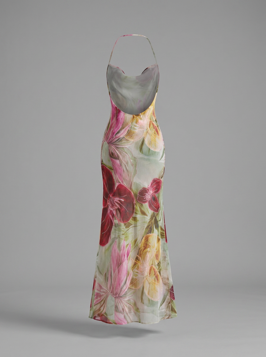 Dahlia Beaded Chiffon Maxi Dress