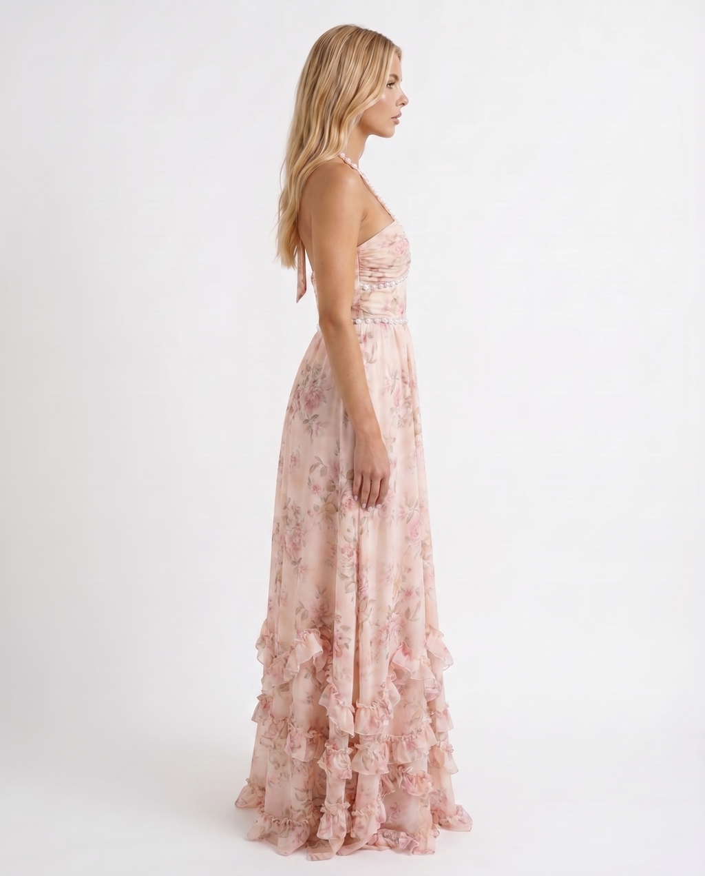 Amelie Ruffle Maxi Dress