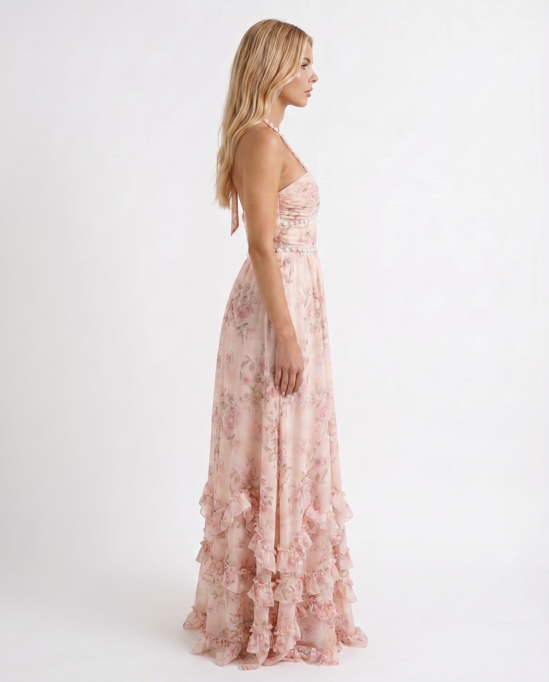 Amelie Ruffle Maxi Dress
