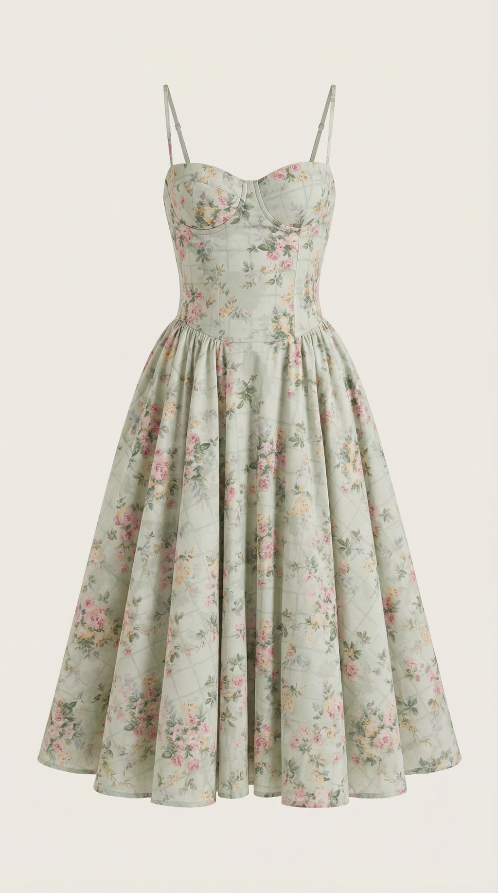 Ulva Floral Corset Midi Dress